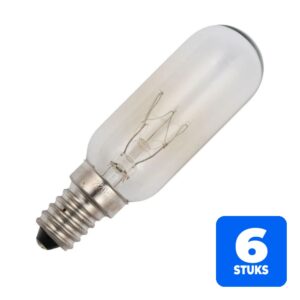6156256848867-6x-schiefer-e14-buis-gloeilamp-25w-2700k-180lm-235v-dimbaar 6x Schiefer E14 Buis Gloeilamp | 25W 2700K 180lm 235V | Dimbaar