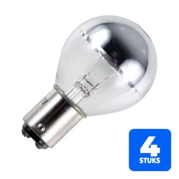6156257486419-4x-schiefer-ba15d-kopspiegel-gloeilamp-35w-24v-460lm-zilver-dimbaar 4x Schiefer Ba15D Kopspiegel Gloeilamp | 35W 24V 460lm Zilver | Dimbaar