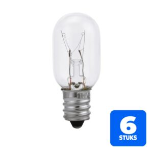 6x Schiefer E12 Buis Gloeilamp | 5W 2700K 15lm 110V | Dimbaar