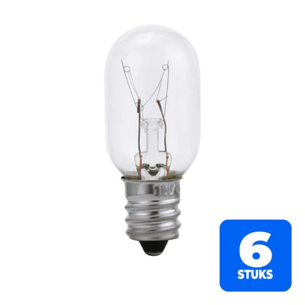 6156257919917-6x-schiefer-e12-buis-gloeilamp-5w-2700k-15lm-110v-dimbaar 6x Schiefer E12 Buis Gloeilamp | 5W 2700K 15lm 110V | Dimbaar