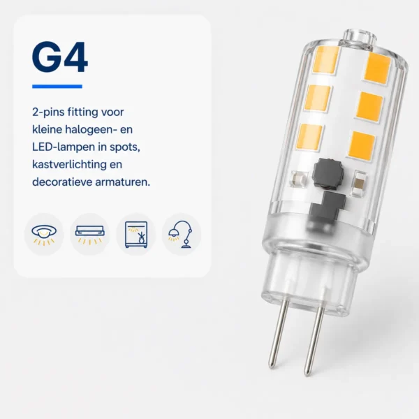 G4 lampfitting kiezen G4 lampfitting herkennen bij het kiezen van een lamp
