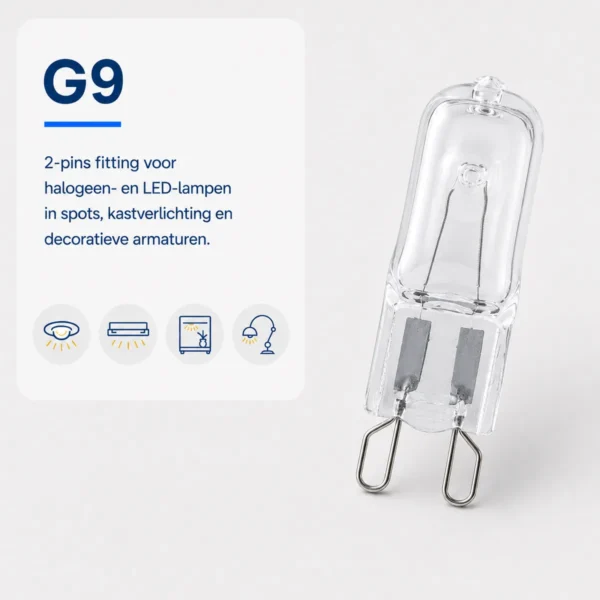 G9 lampfitting herkennen bij het kiezen van een lamp