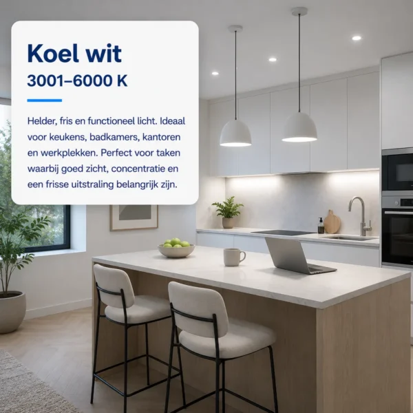 Lichtkleur koel wit 3001–6000K kiezen voor lampen en verlichting