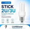 Sticklamp 2U/3U | Lichtkiezer Compacte sticklamp met U-vormige buizen en de aanduiding 2U/3U.