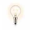 Gloeilamp E14 – kogelvorm – 1200px | Lichtkiezer Gloeilamp met E14 fitting en kogelvorm op een witte achtergrond.